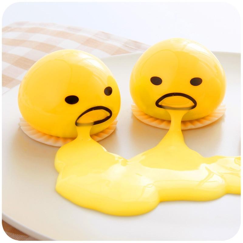 Anti-stress Egg yolk ball with yellow goop