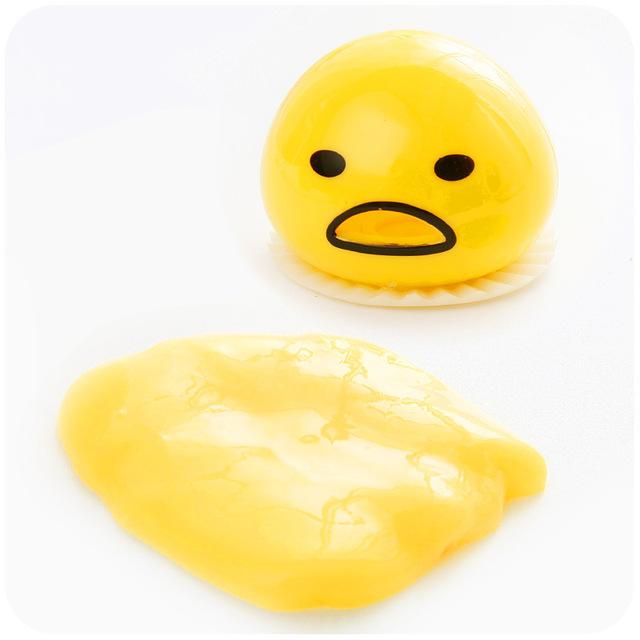 Anti-stress Egg yolk ball with yellow goop